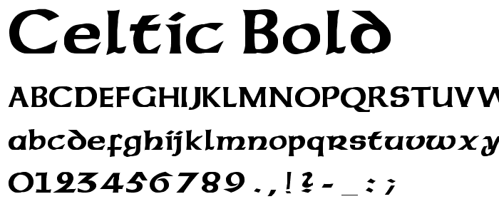 Celtic Bold font